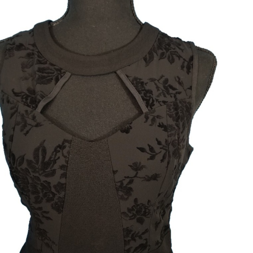 BCBGeneration Black Dress with Velvety Detail